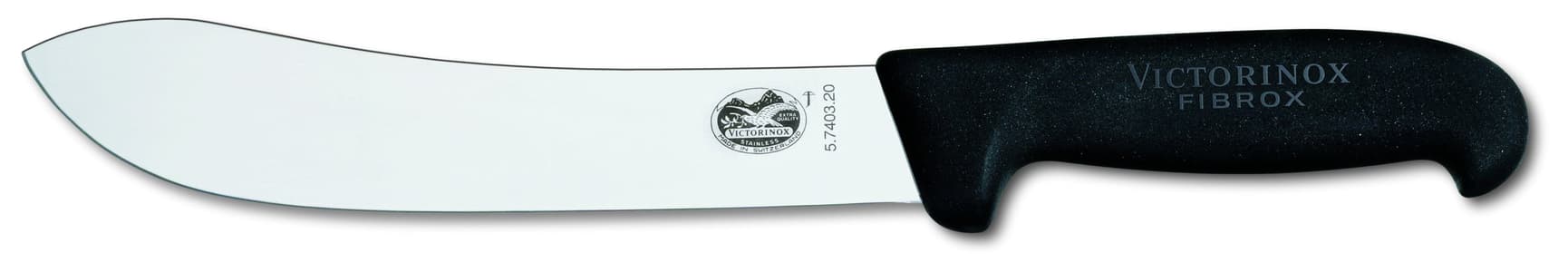 Slaktekniv 20 cm bred spiss Svart Fibrox, view: 0