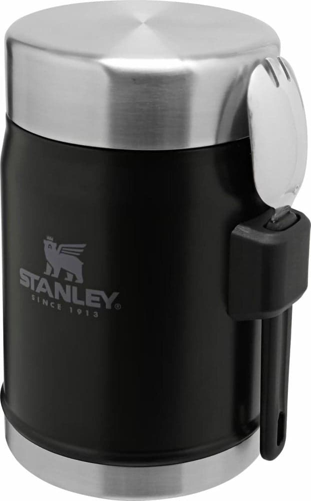Classic Food Jar + Spork 0,4L Matte Black, view: 1