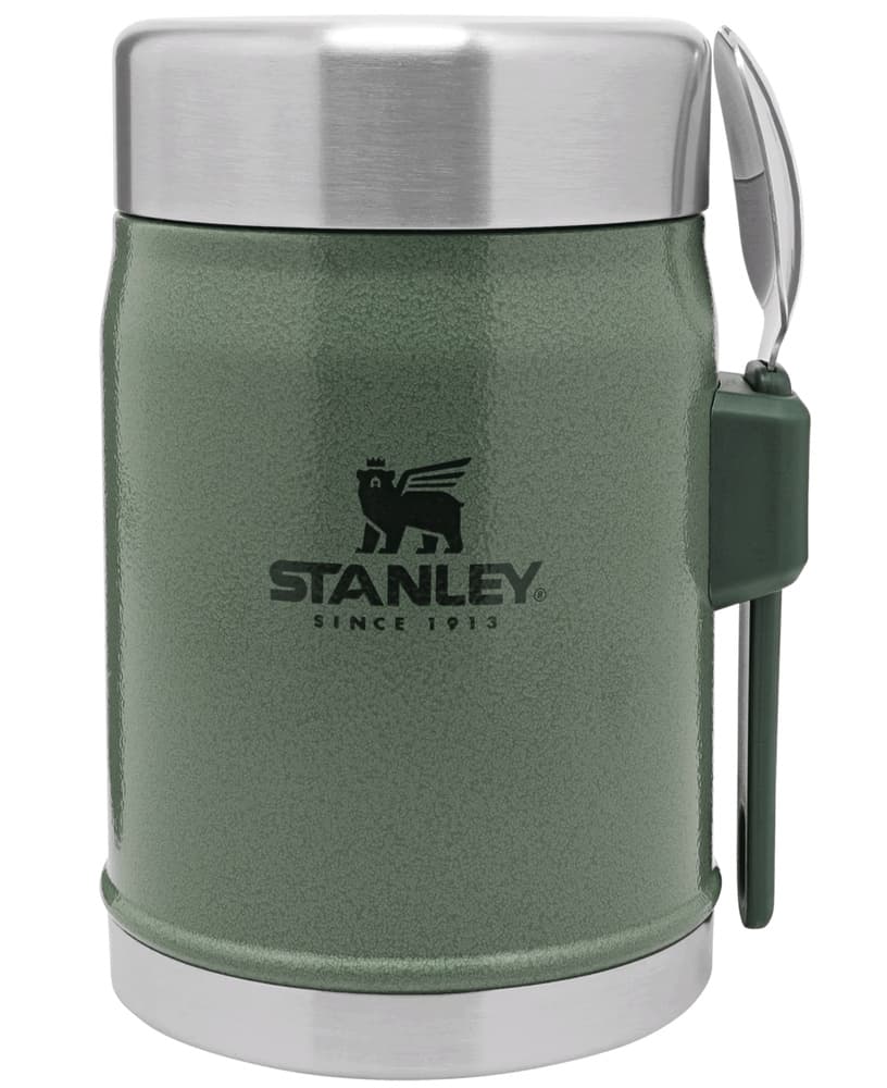 Classic Food Jar + Spork 0,4L Hammertone Green, view: 0
