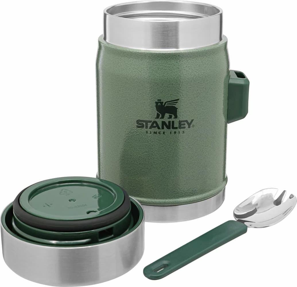 Classic Food Jar + Spork 0,4L Hammertone Green, view: 3