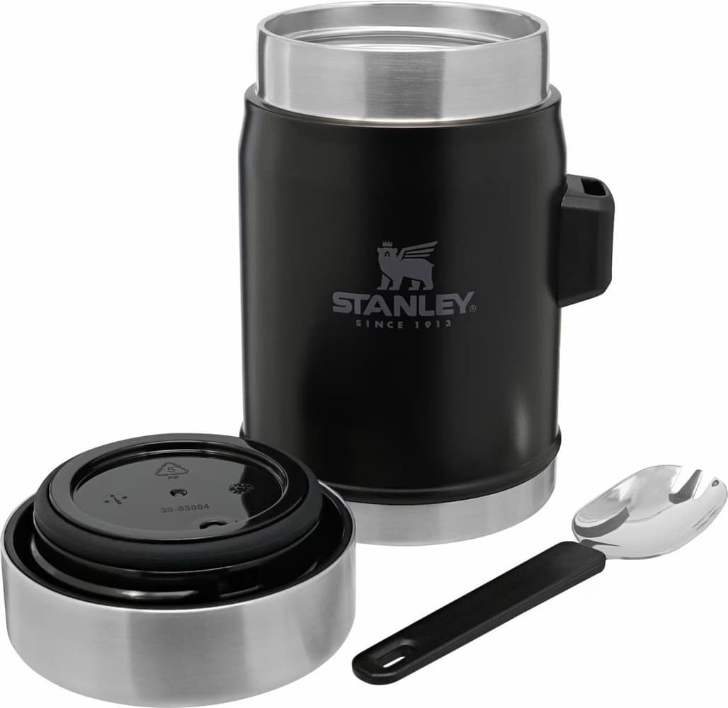 Classic Food Jar + Spork 0,4L Matte Black, view: 3