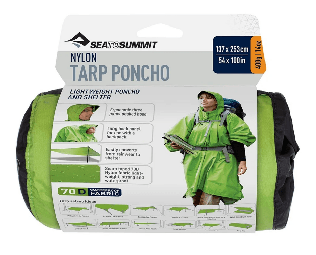 Poncho Standard Tarp Green, view: 2