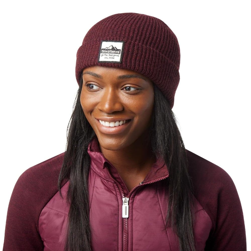 Patch Beanie Black Cherry Heather, view: 2