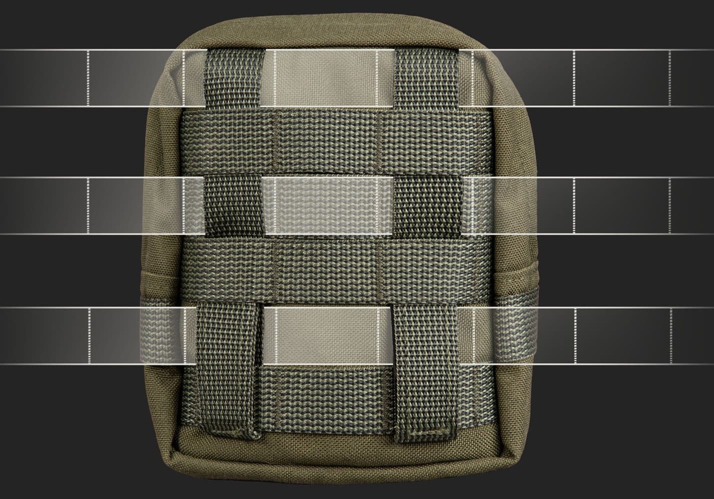 Zipped GP pouch 3x3 Black, view: 1