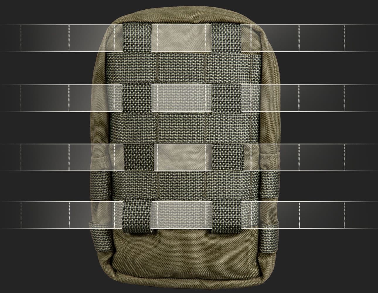 Zipped GP pouch 3x4 Green, view: 1
