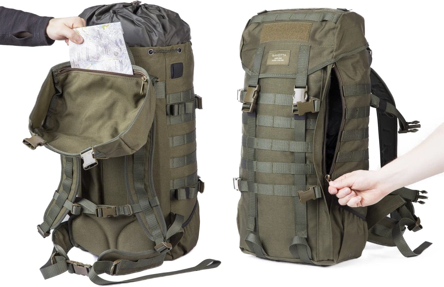 Jääkäri Backpack M Brown, view: 2