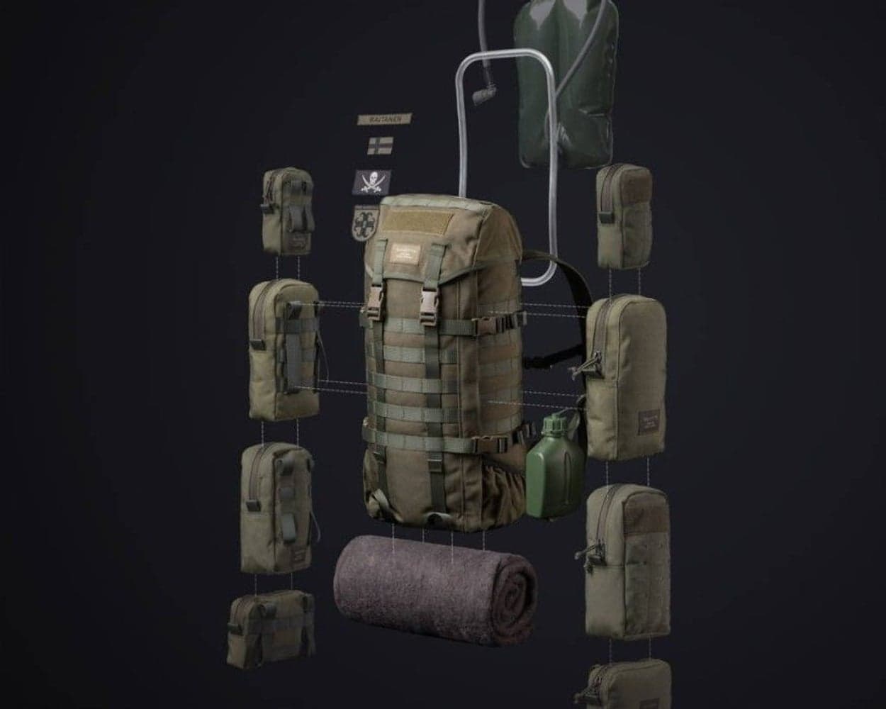 Jääkäri Backpack M 30L Black, view: 6