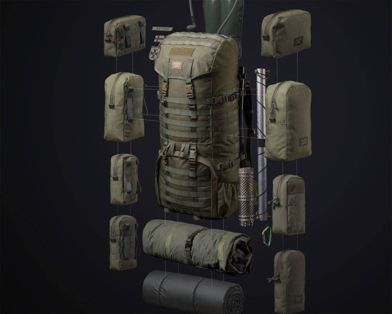 Jääkäri Backpack XL 70L Green, view: 4