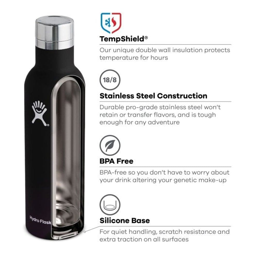 Insulated Wine Bottle 750 ml Black, view: 1