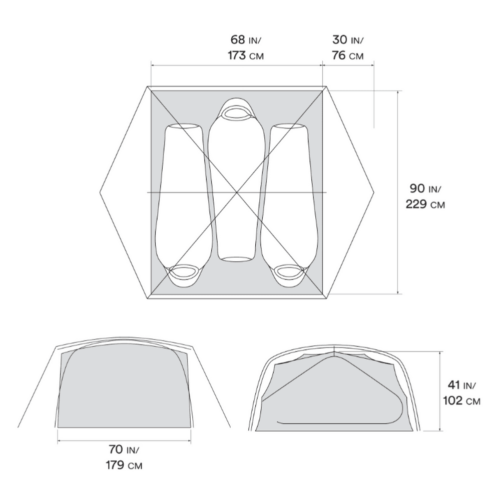 Mineral King™ 3 Tent Grey Ice, view: 6