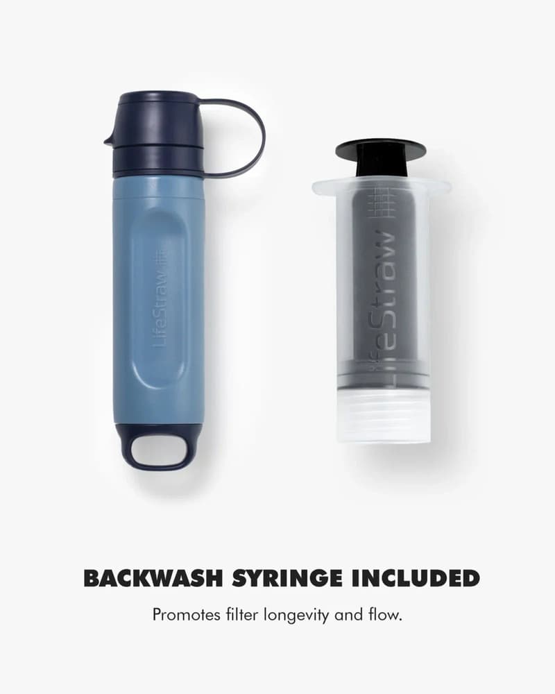 Peak Series Solo Personal Water Filter Straw Mountain Blue, view: 3