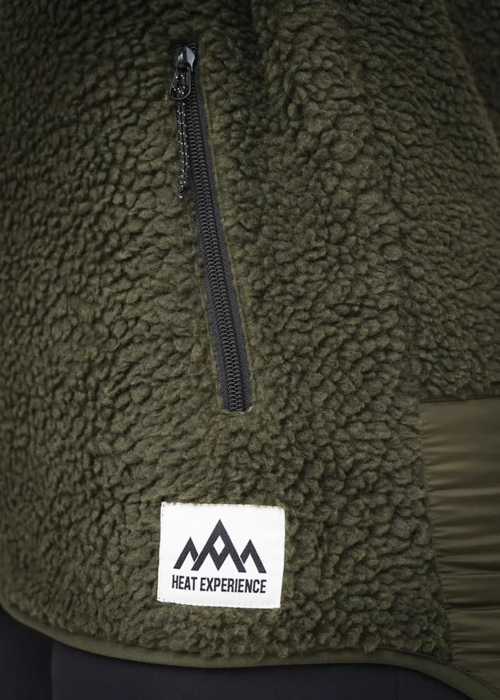 Heated Pile Fleece Olive Green, view: 10