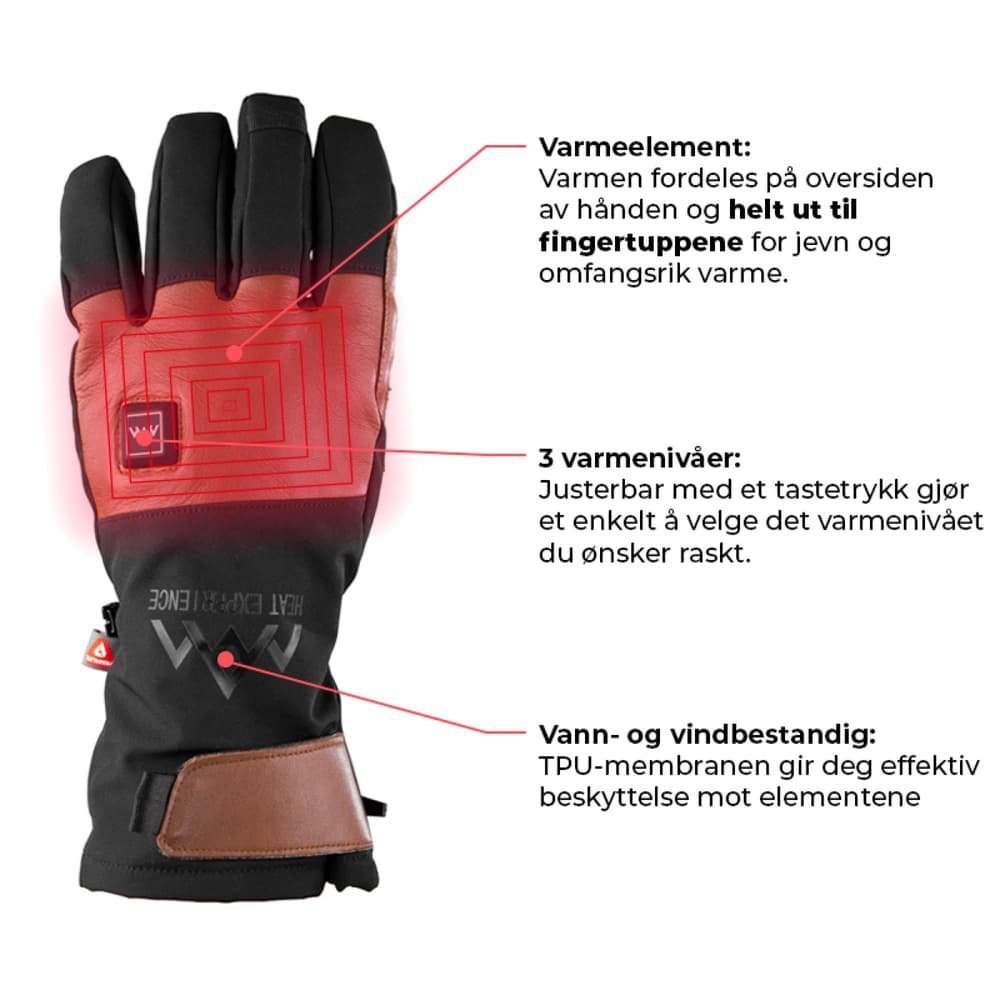 Heated Outdoor Gloves Svart, view: 5