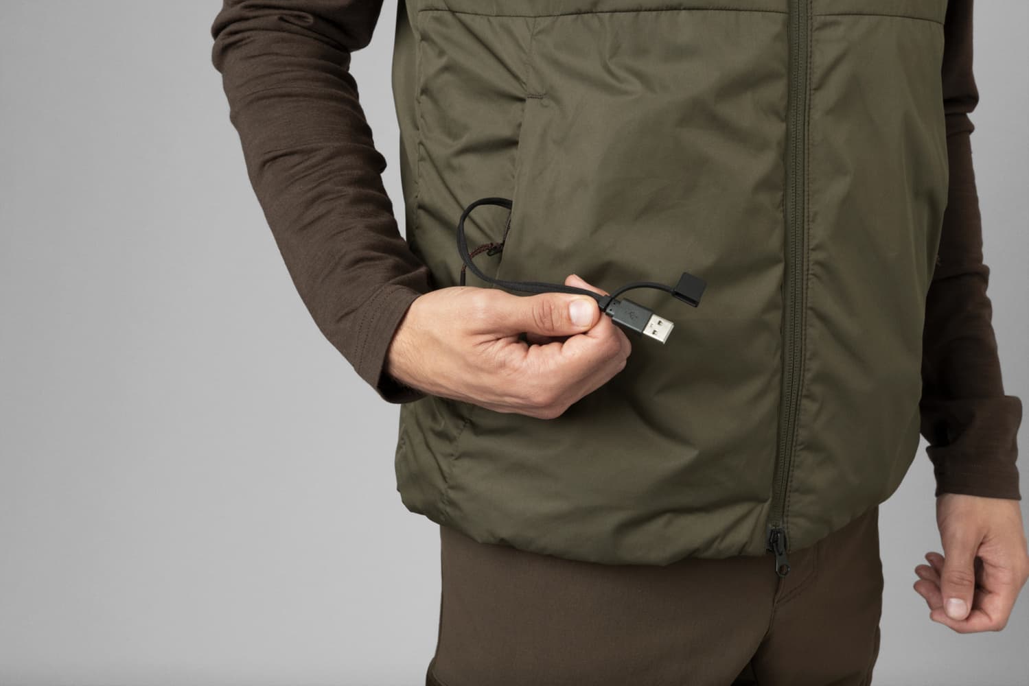 Härkila clim8 Base Vest Willow green, view: 2