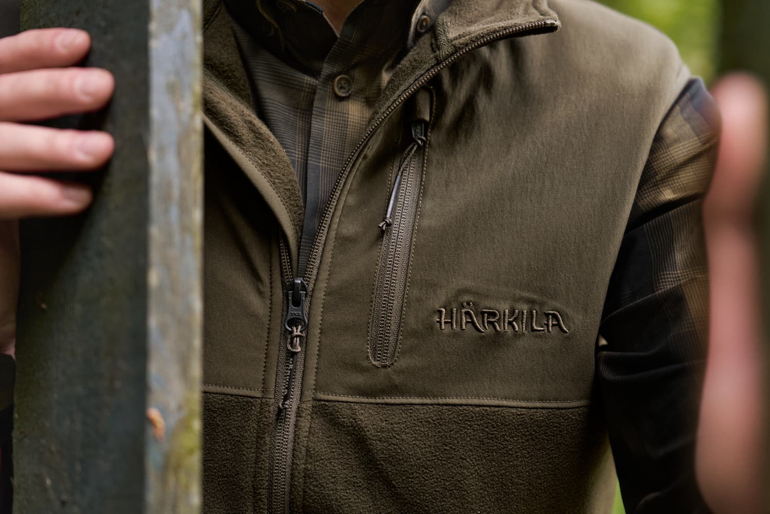 Härkila Fjell Fleece vest Hunting green/Willow green, view: 3