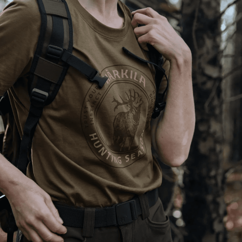 Stag Badge S/S T-Shirt Dam Beech, view: 2