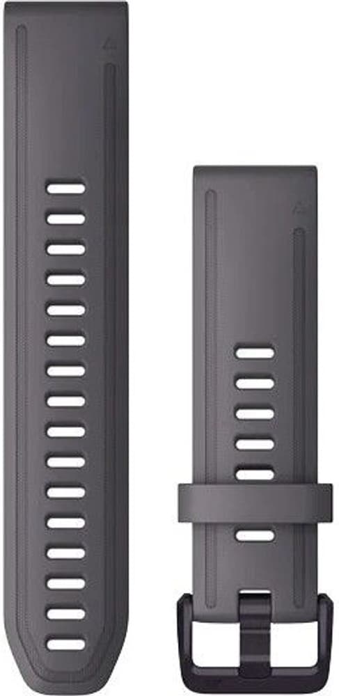 QuickFit 20 mm Armband Shale Gray Silicone with Amethyst Hardware, view: 0