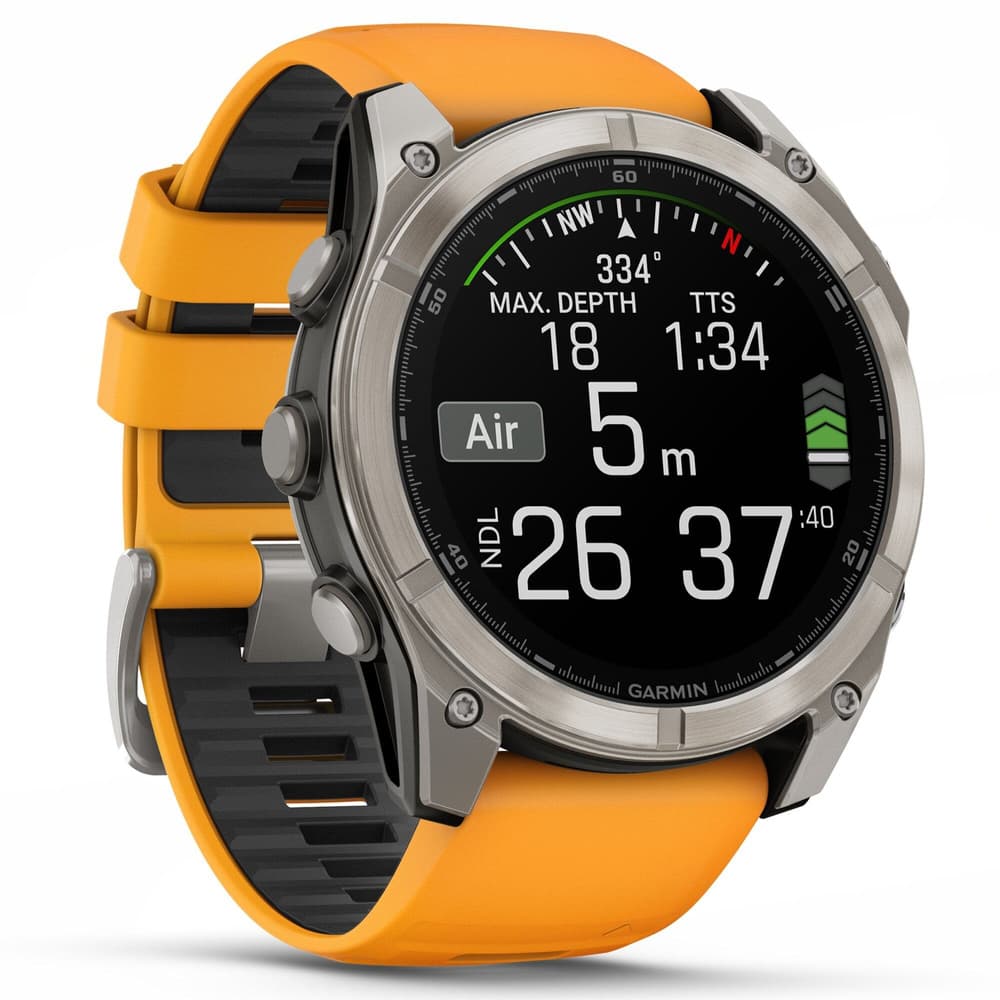 fenix 8 AMOLED 51mm Sapphire Titanium Graphite / Spark Orange, view: 5