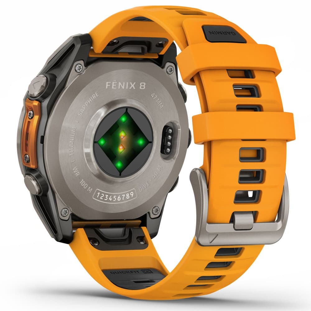 fenix 8 AMOLED 47mm Sapphire Titanium Graphite / Spark Orange, view: 7