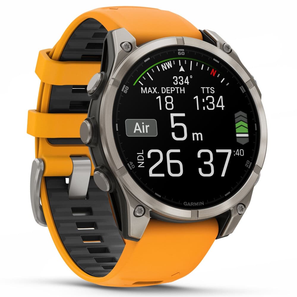 fenix 8 AMOLED 47mm Sapphire Titanium Graphite / Spark Orange, view: 5