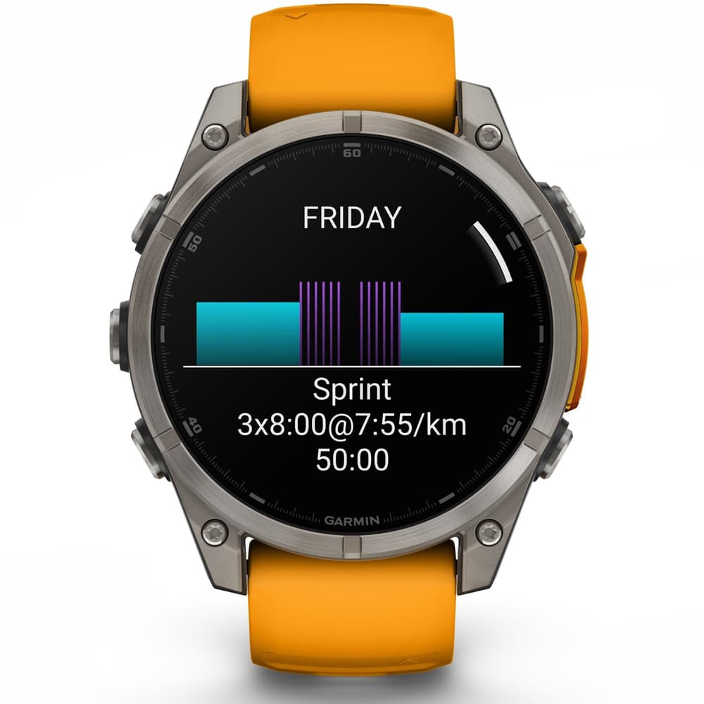 fenix 8 AMOLED 47mm Sapphire Titanium Graphite / Spark Orange, view: 3