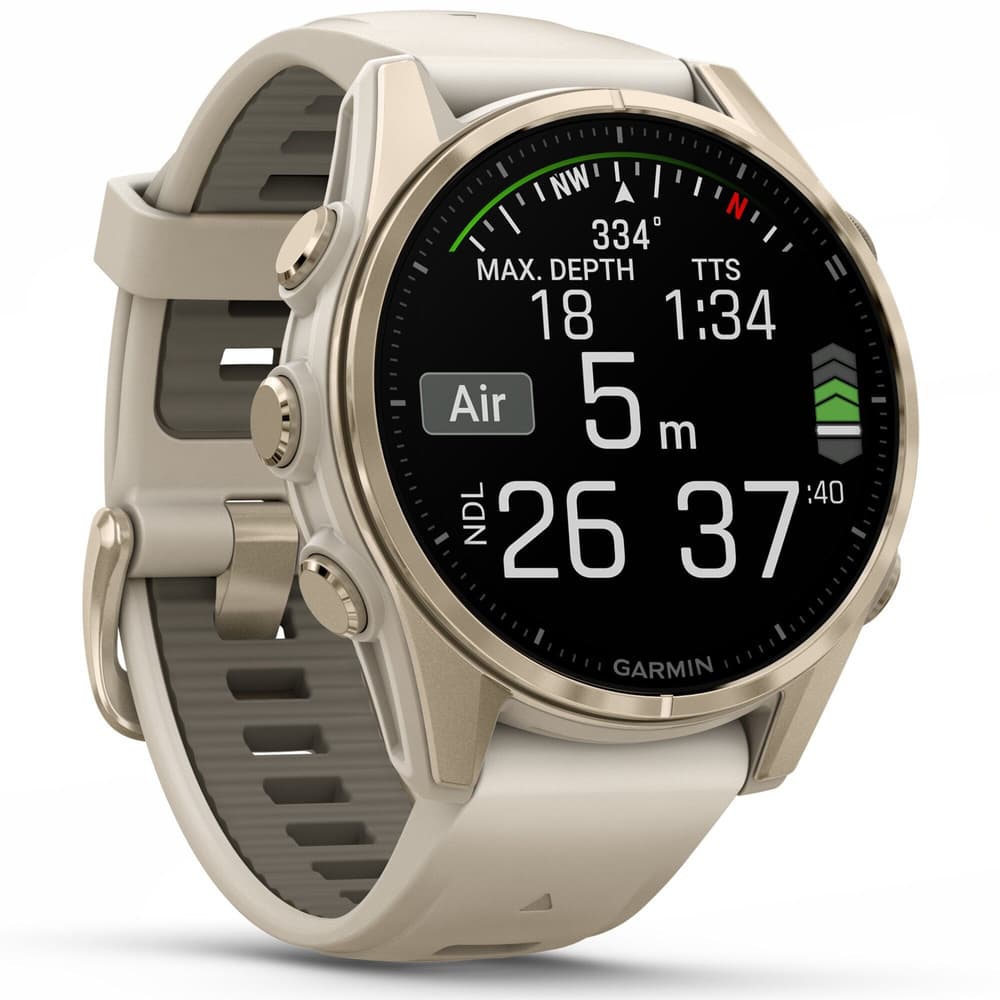 fenix 8 AMOLED 43mm Sapphire Soft Gold SS / Fog Gray, view: 5