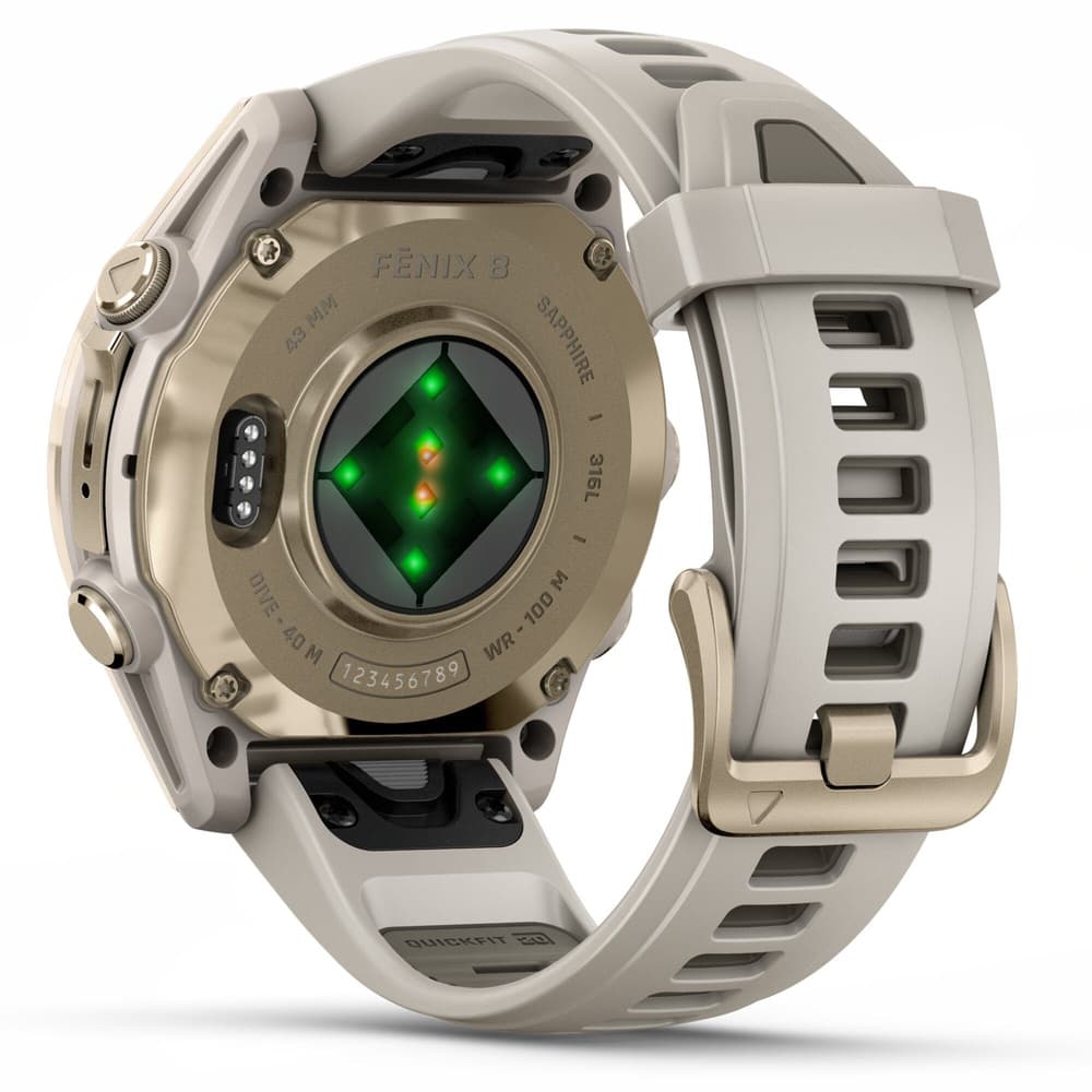 fenix 8 AMOLED 43mm Sapphire Soft Gold SS / Fog Gray, view: 7