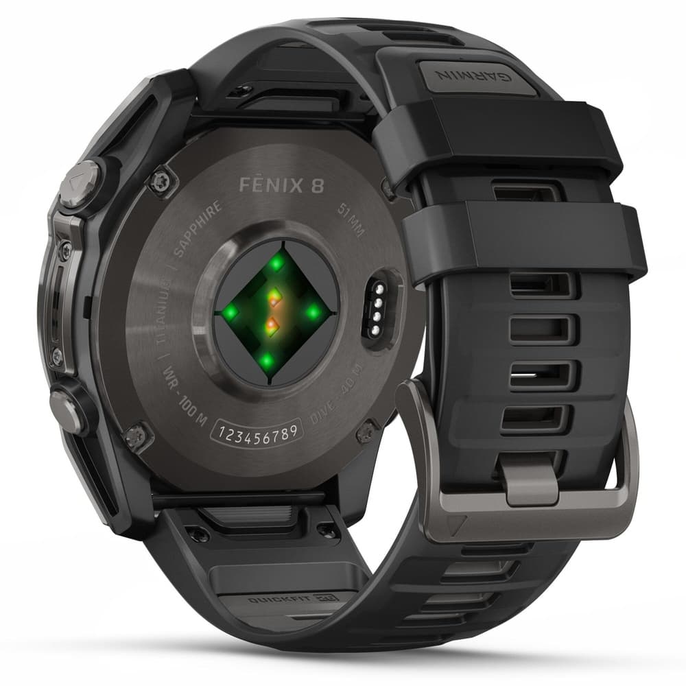 fenix 8 AMOLED 51mm Sapphire Carbon Gray DLC Titanium / Black, view: 7