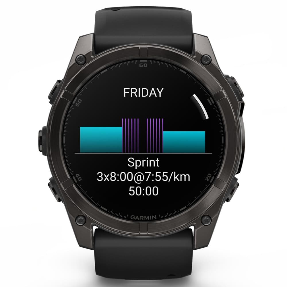 fenix 8 AMOLED 51mm Sapphire Carbon Gray DLC Titanium / Black, view: 3