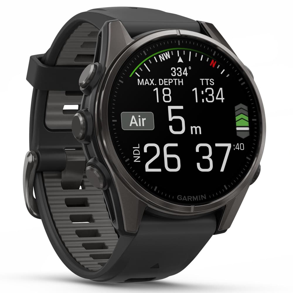 fenix 8 AMOLED 43mm Sapphire Carbon Gray Titanium / Black, view: 5