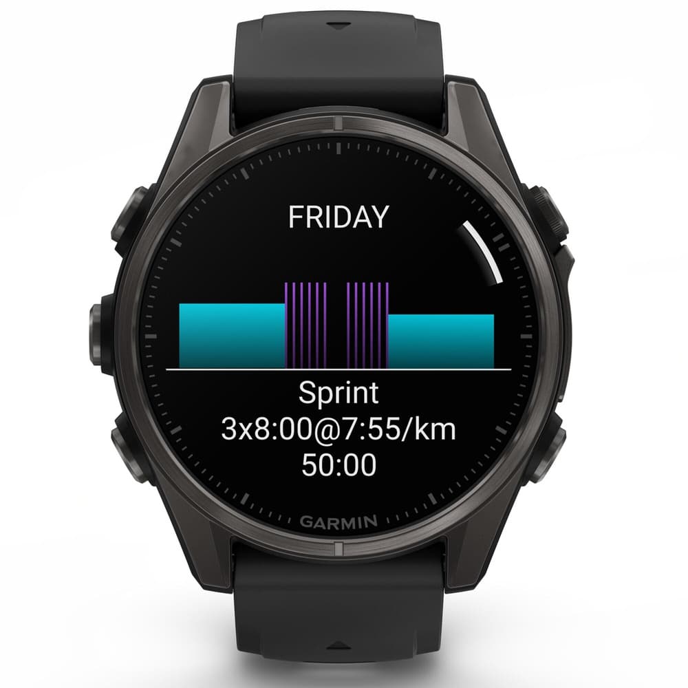 fenix 8 AMOLED 43mm Sapphire Carbon Gray Titanium / Black, view: 3