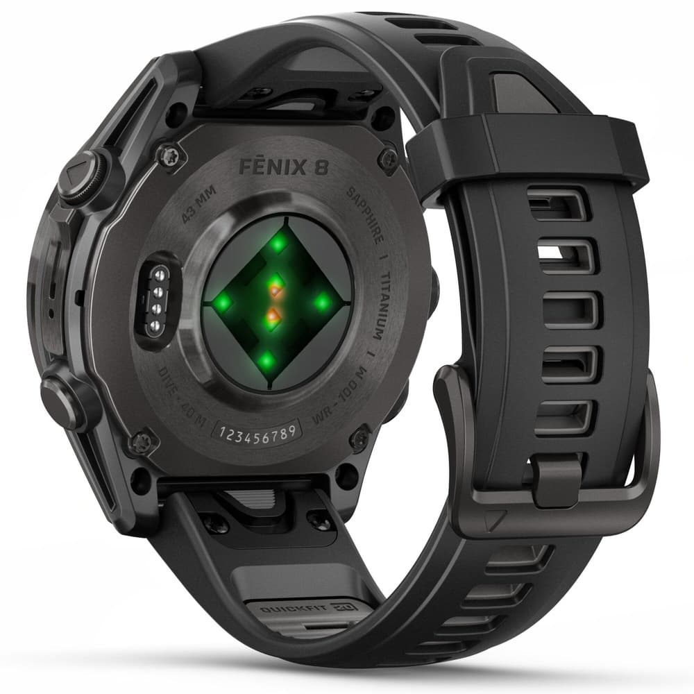 fenix 8 AMOLED 43mm Sapphire Carbon Gray Titanium / Black, view: 7