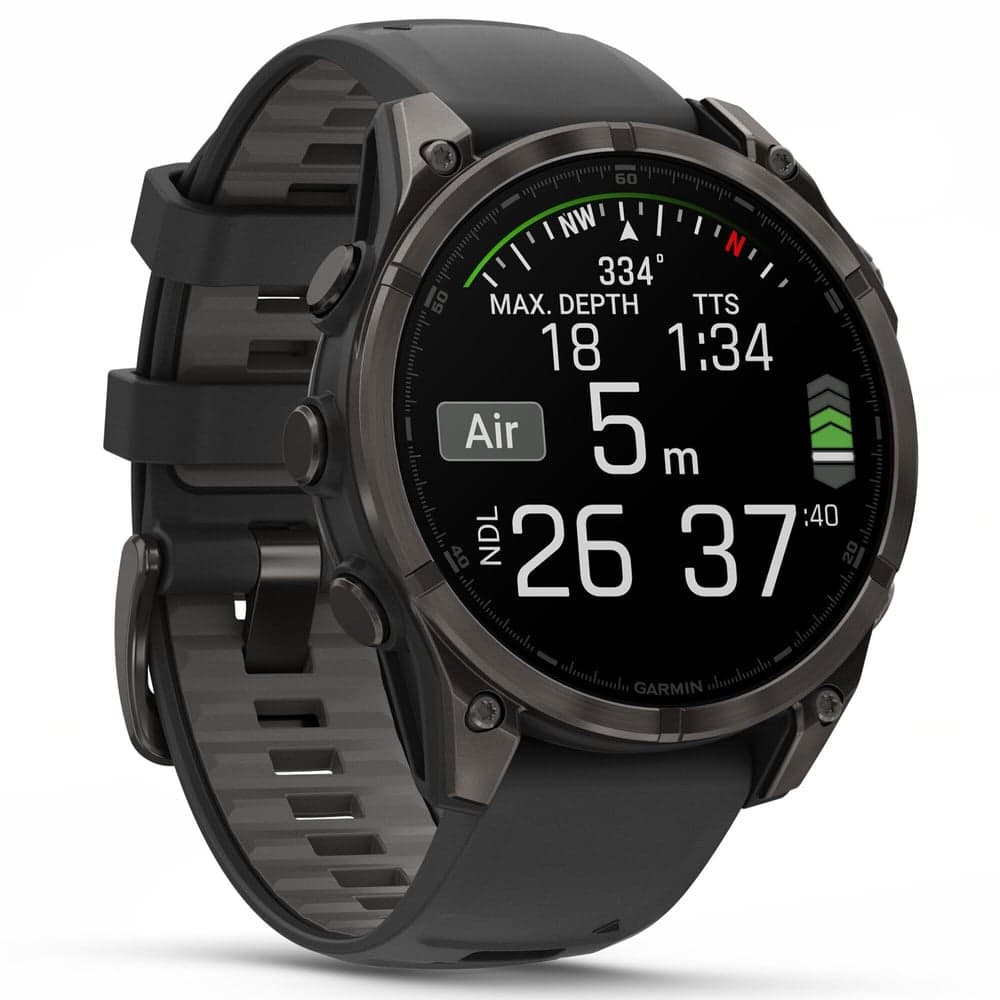 fenix 8 AMOLED 47mm Sapphire Carbon Gray DLC Titanium / Black, view: 2