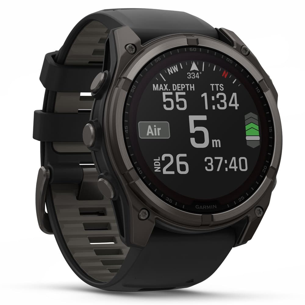 Fenix 8 SOLAR 51mm Sapphire Solar Carbon Gray DLC Titanium / Black, view: 5