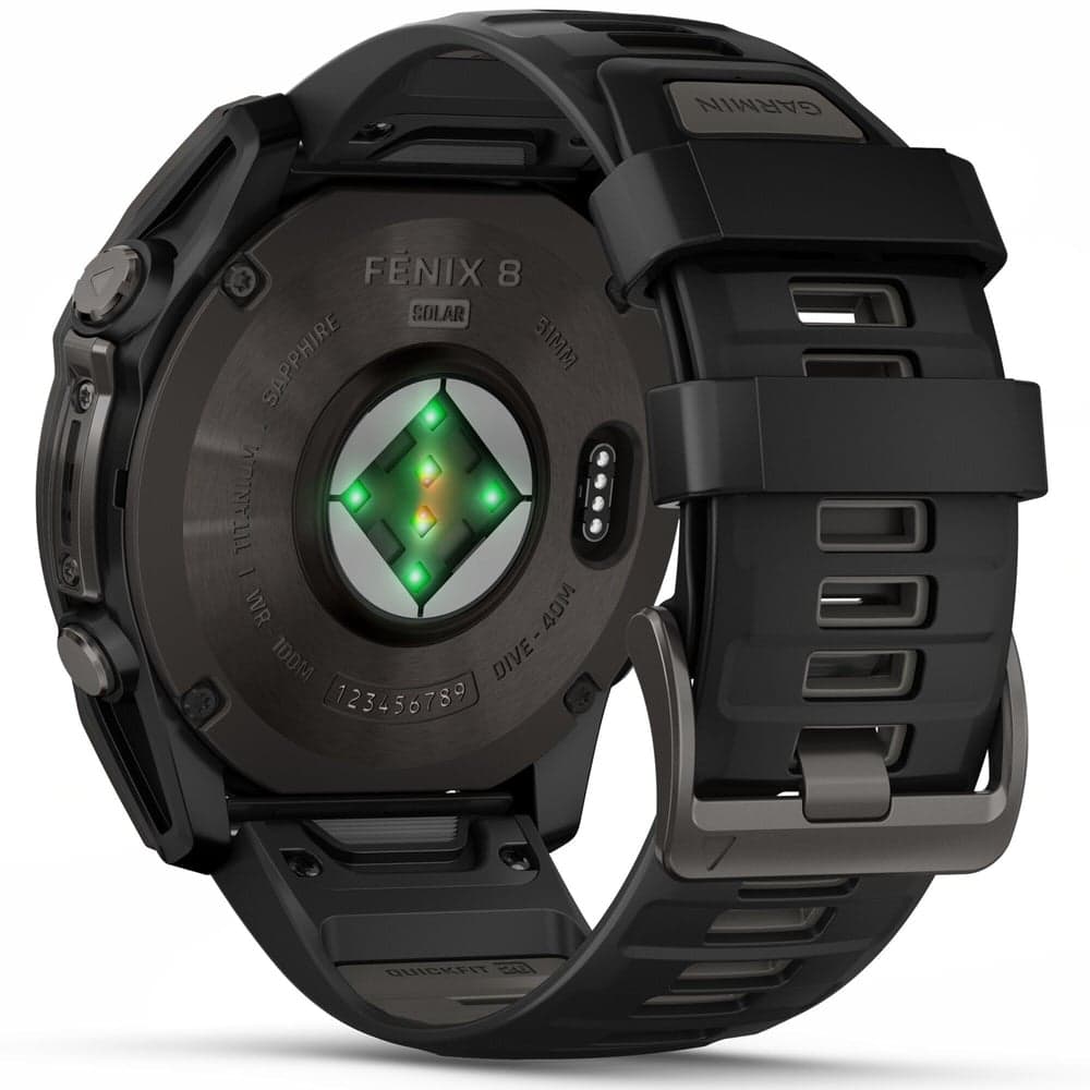 Fenix 8 SOLAR 51mm Sapphire Solar Carbon Gray DLC Titanium / Black, view: 7