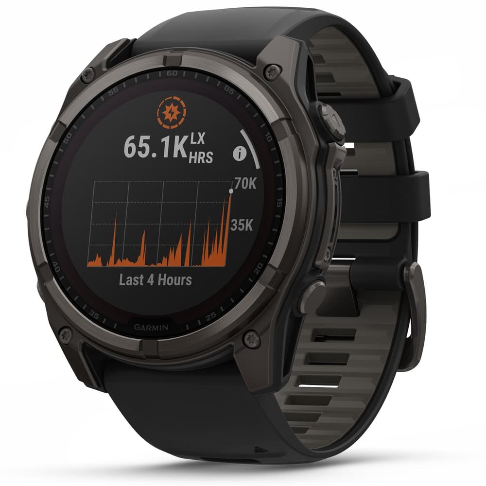 Fenix 8 SOLAR 51mm Sapphire Solar Carbon Gray DLC Titanium / Black, view: 1