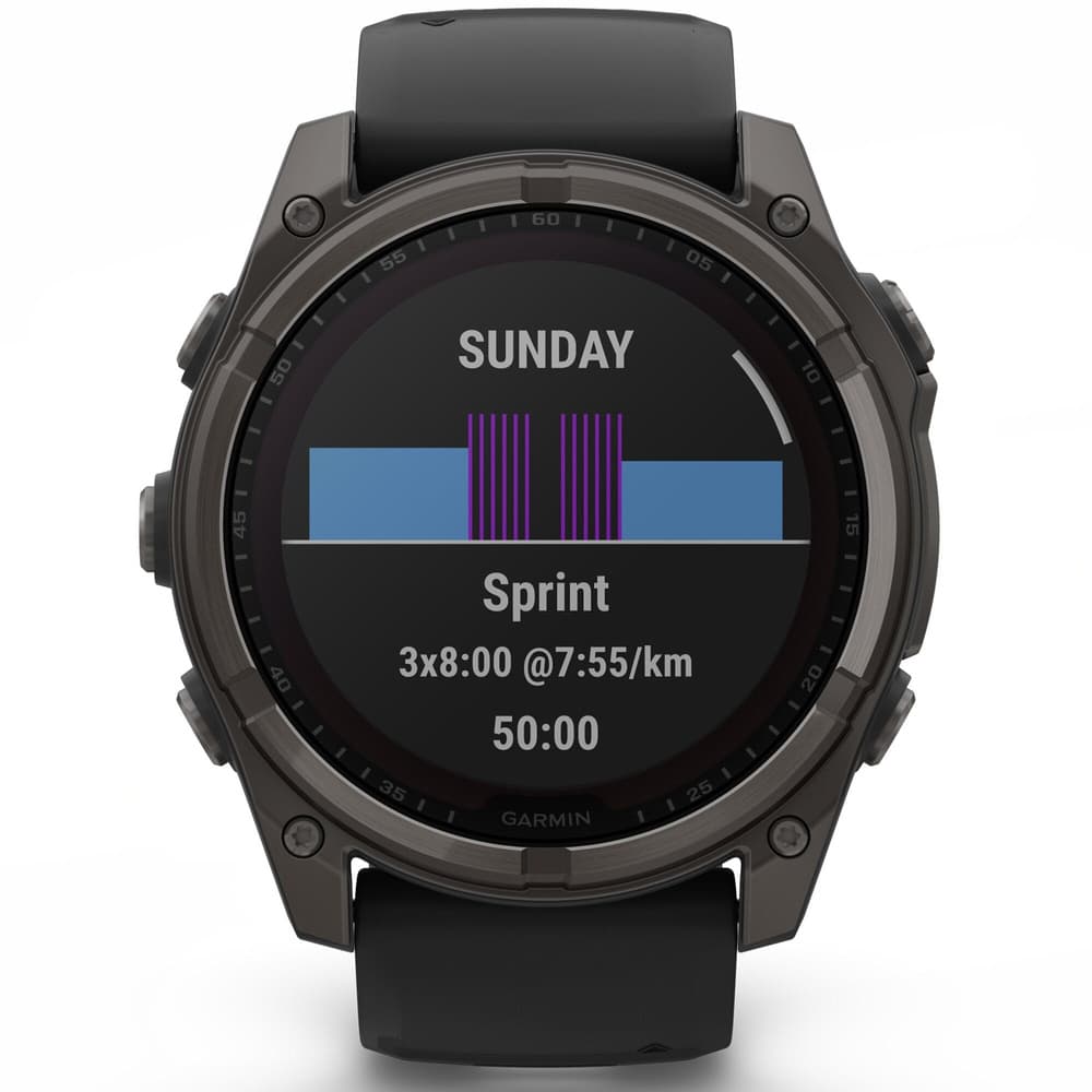 Fenix 8 SOLAR 51mm Sapphire Solar Carbon Gray DLC Titanium / Black, view: 3
