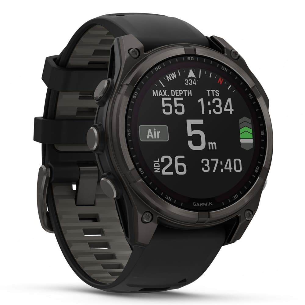 Fenix 8 SOLAR 47mm Sapphire Solar Carbon Gray DLC Titanium / Black, view: 5