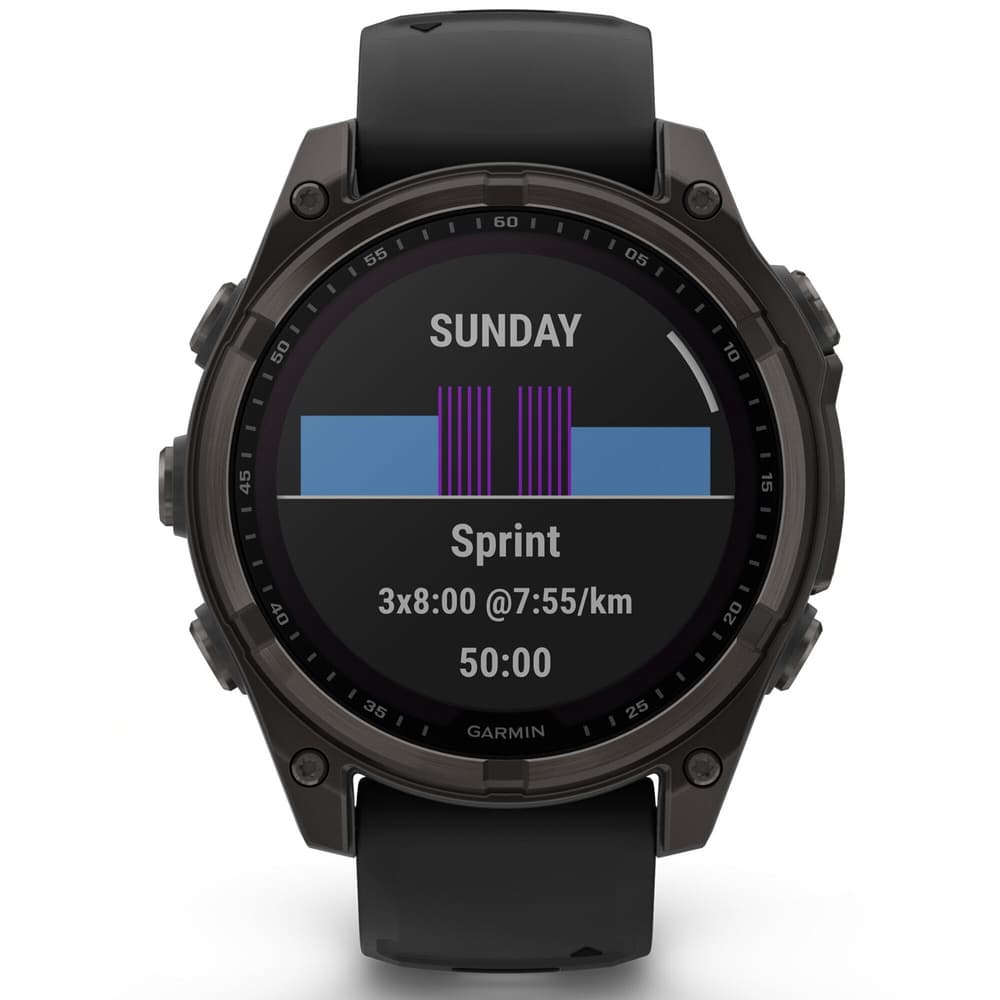 Fenix 8 SOLAR 47mm Sapphire Solar Carbon Gray DLC Titanium / Black, view: 3