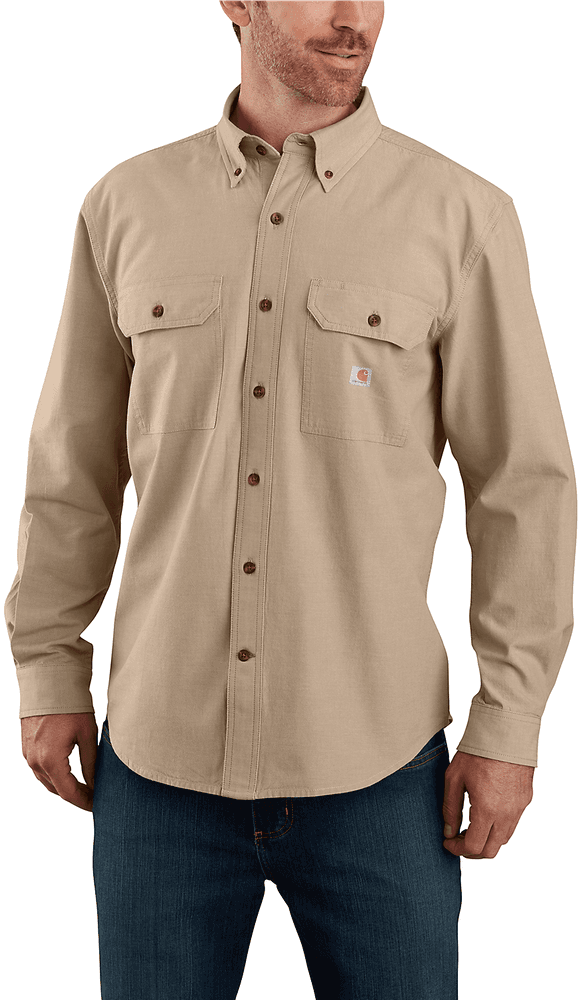 Carhartt M's Loose Chambray L/S Shirt Dark Tan Chambray, view: 0