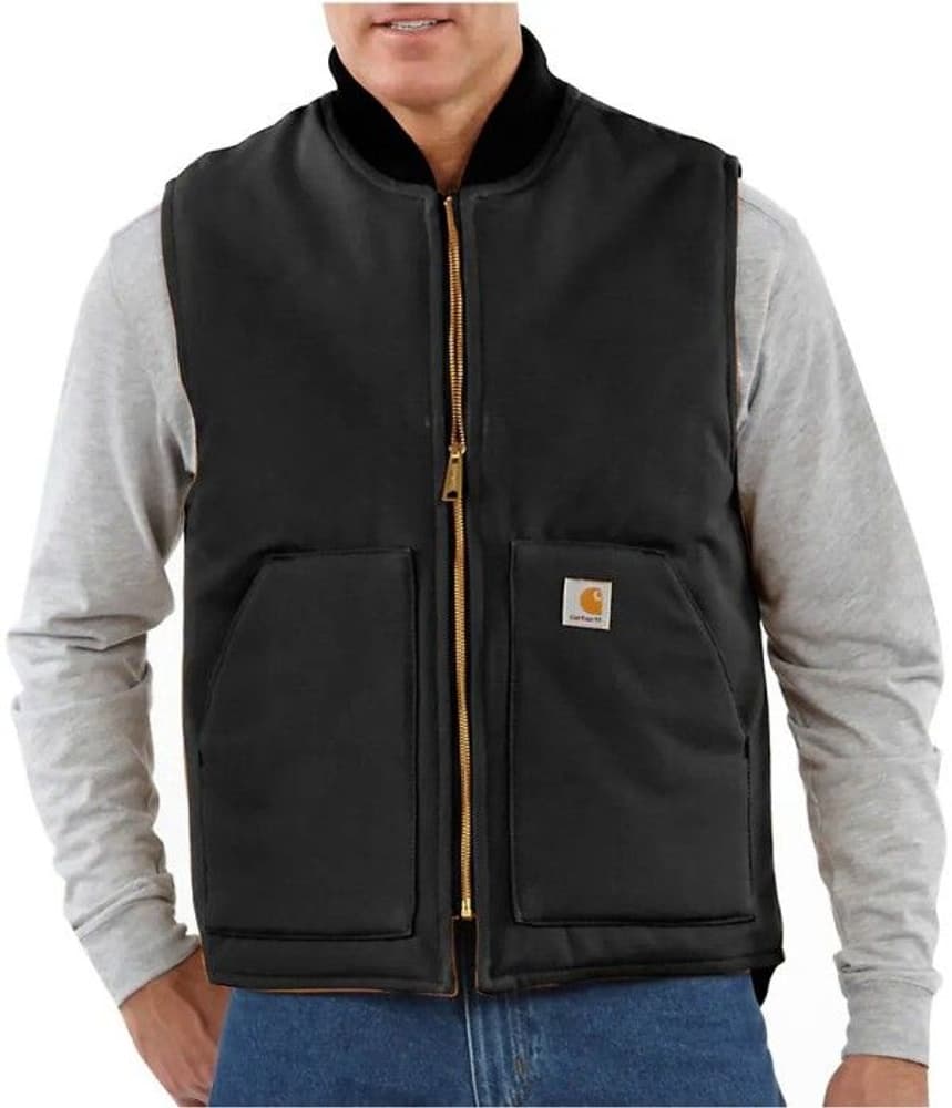 Carhartt M's Insulated Rib Collar Vest Black, view: 1