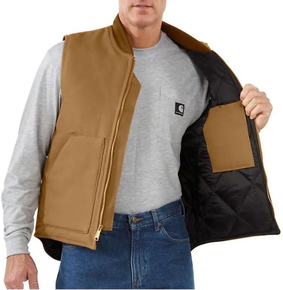 Carhartt M's Insulated Rib Collar Vest Carhartt® Brown, view: 1