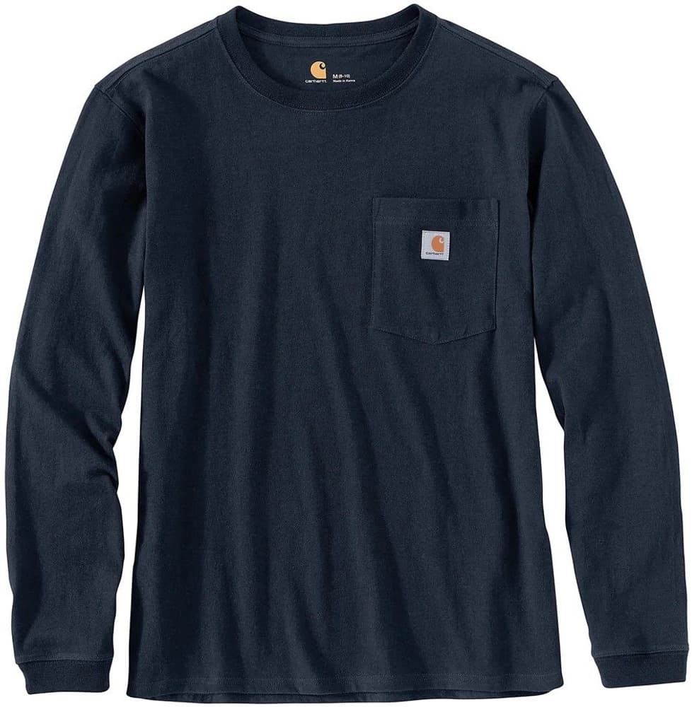 Carhartt W's Workwear Pocket L/S T-Shirt Navy, view: 1