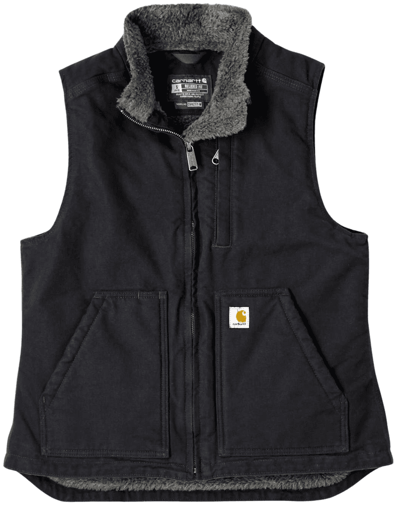 Carhartt W's Sherpa Lined Mock Neck Vest Black, view: 4