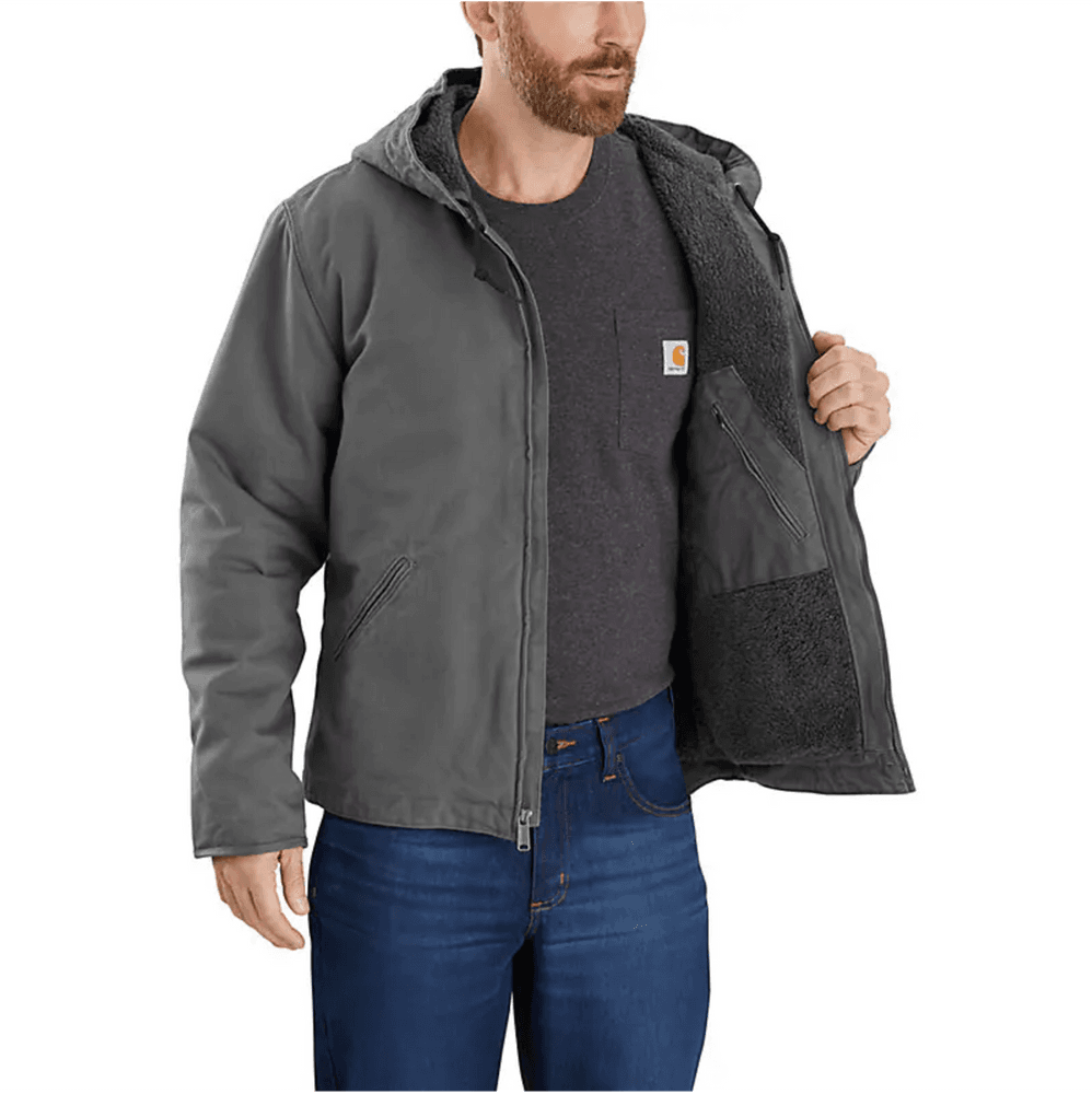 Washed Duck Sherpa Lined Jacket Black, view: 5