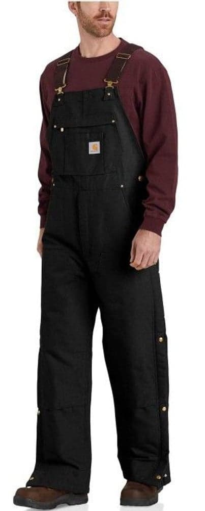 Carhartt M's Firm Duck Insulated Bib Overall Black, view: 0