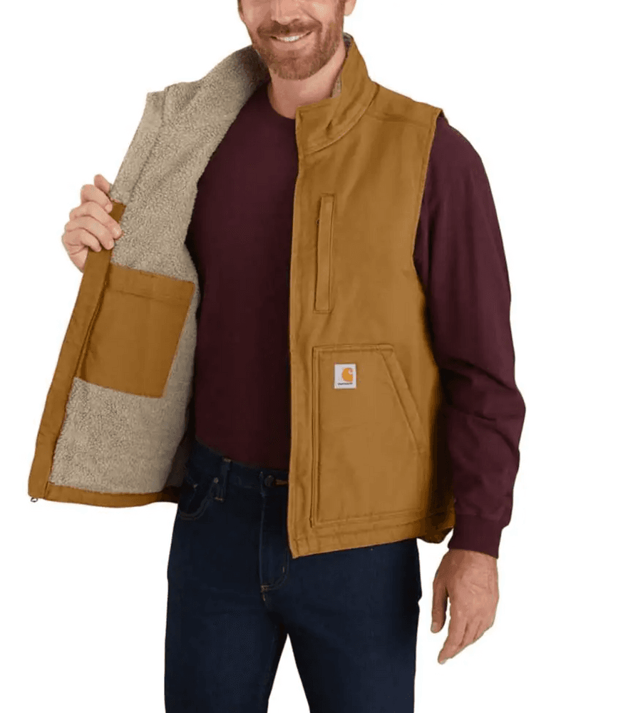 Washed Duck Lined Mock Neck Carhartt Brown, view: 2