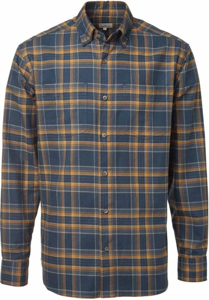 Sarek Flannel Shirt Men Dusty Blue Checked, view: 0