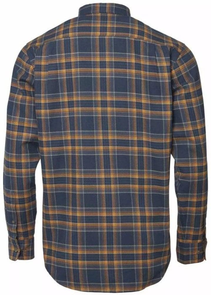 Sarek Flannel Shirt Men Dusty Blue Checked, view: 1