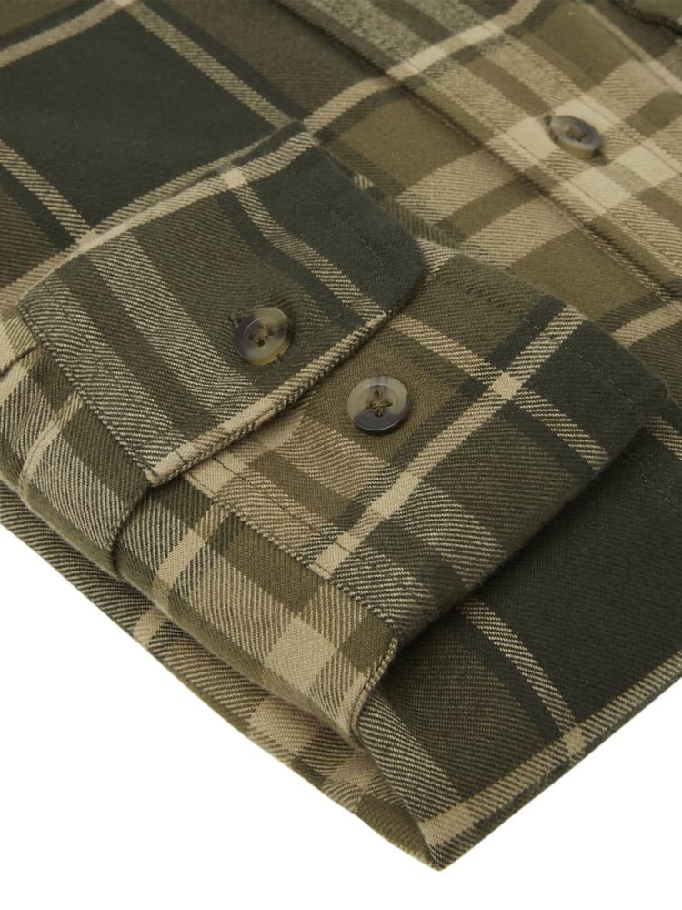 Heron Flannel Shirt Men Evergreen Checked, view: 4